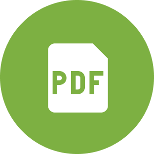 Green circular PDF document icon