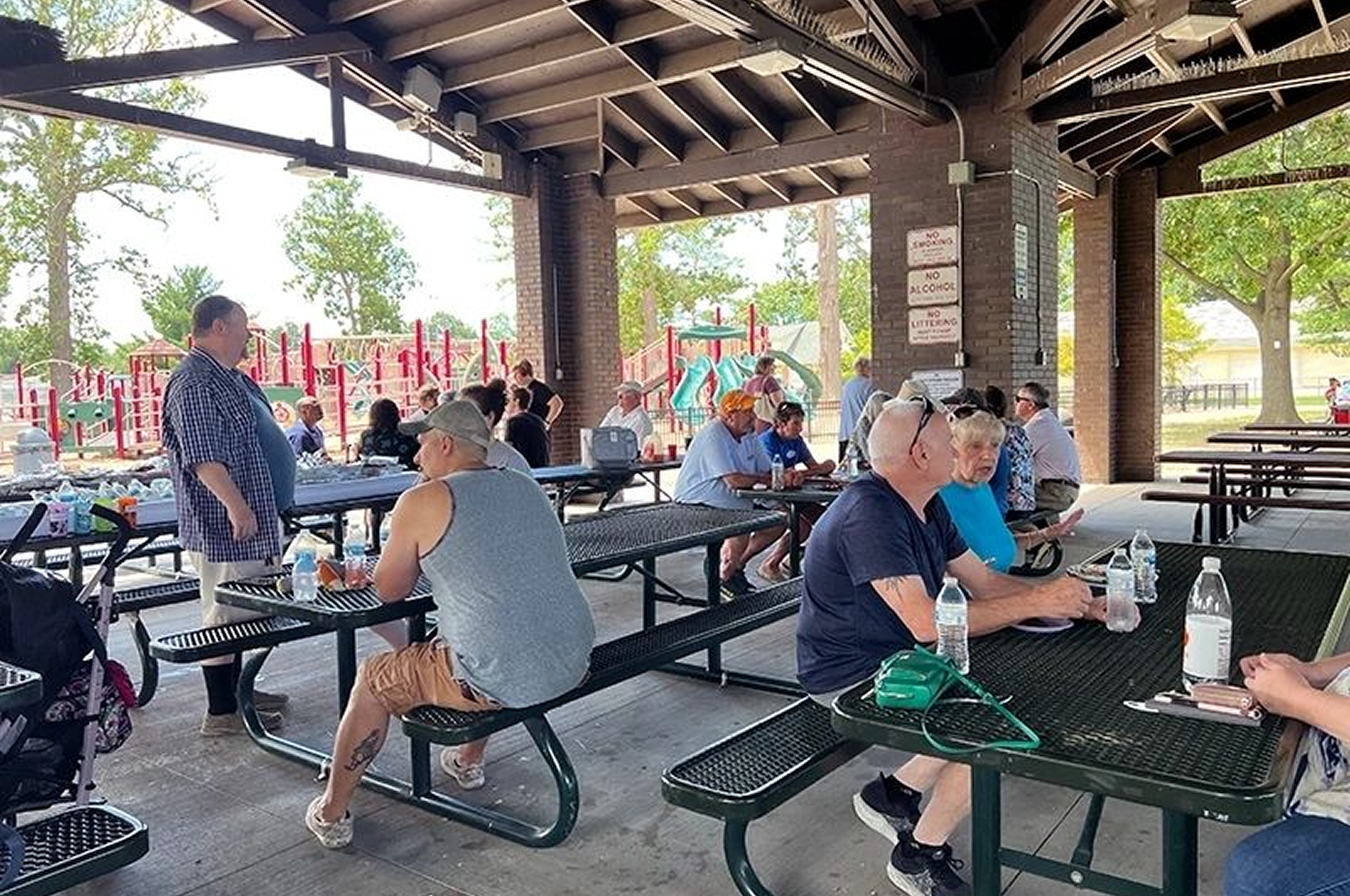 Group enjoying outdoor gathering