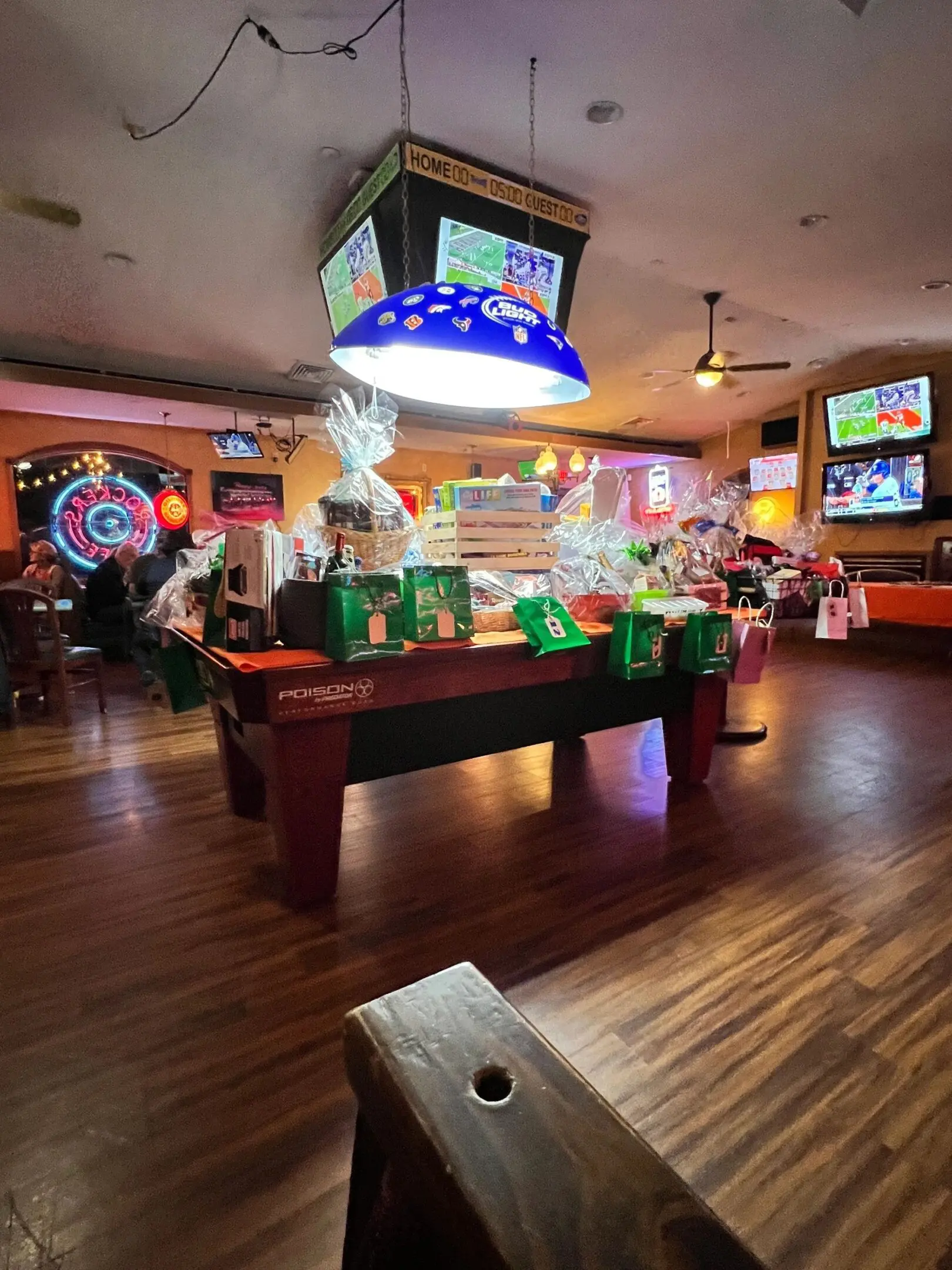 Cozy pub interior with decorations